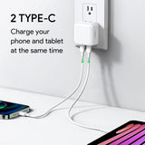 PD-35W fast charger for apple iphone14 dual usb-c power adaptor fast charging head