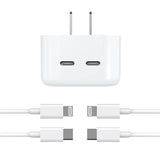 PD-35W fast charger for apple iphone14 dual usb-c power adaptor fast charging head